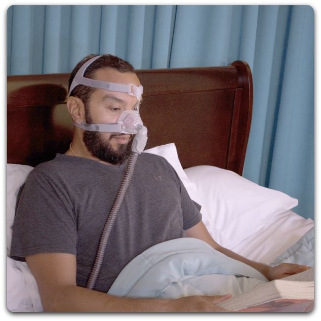In bed reading while using PAP treatment